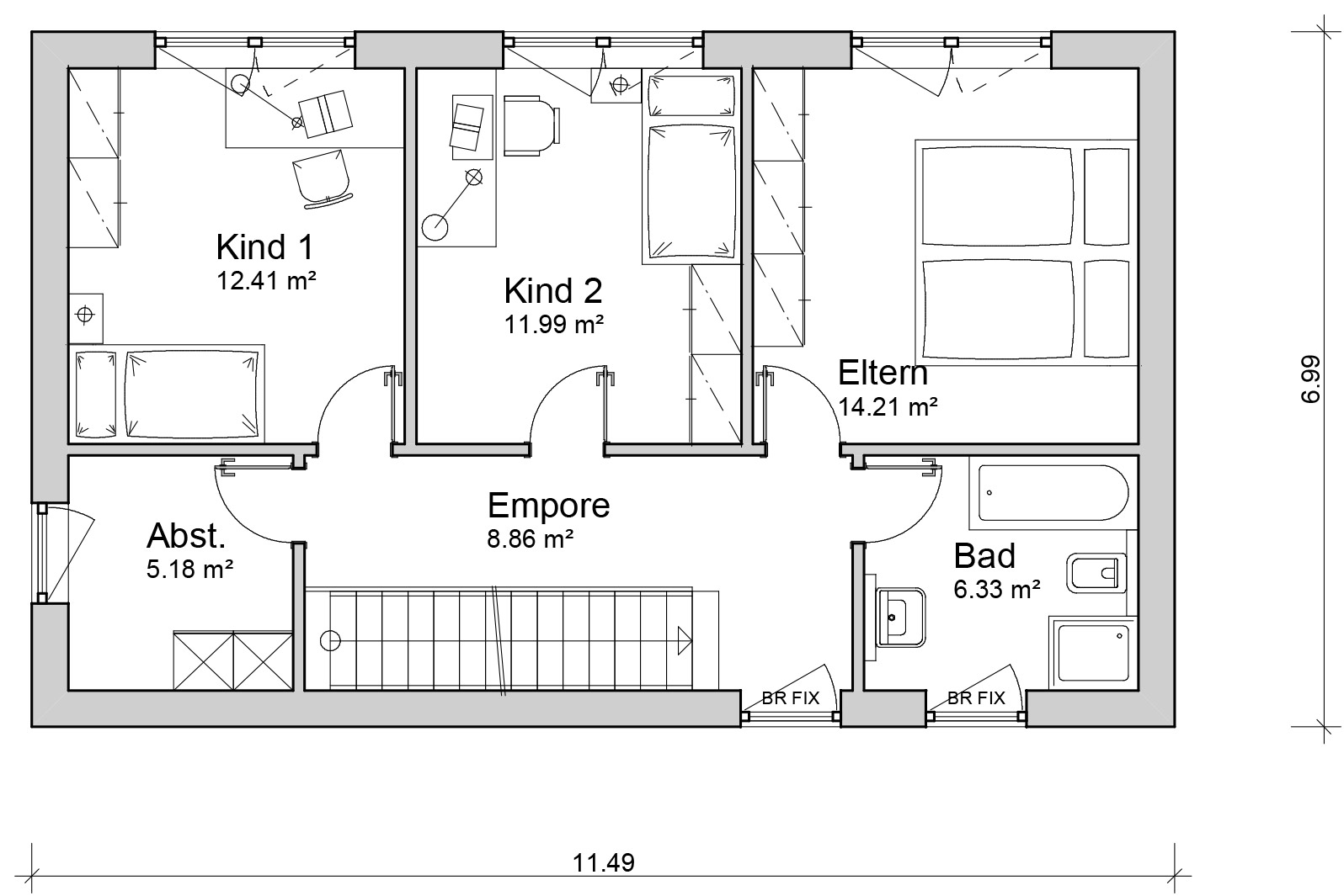 Stadtvilla S5 Dachgeschoss