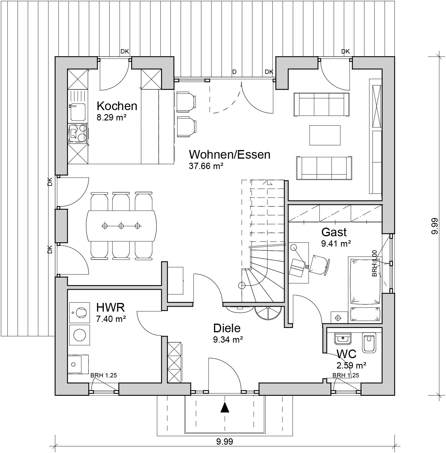 Stadtvilla S6 Erdgeschoss